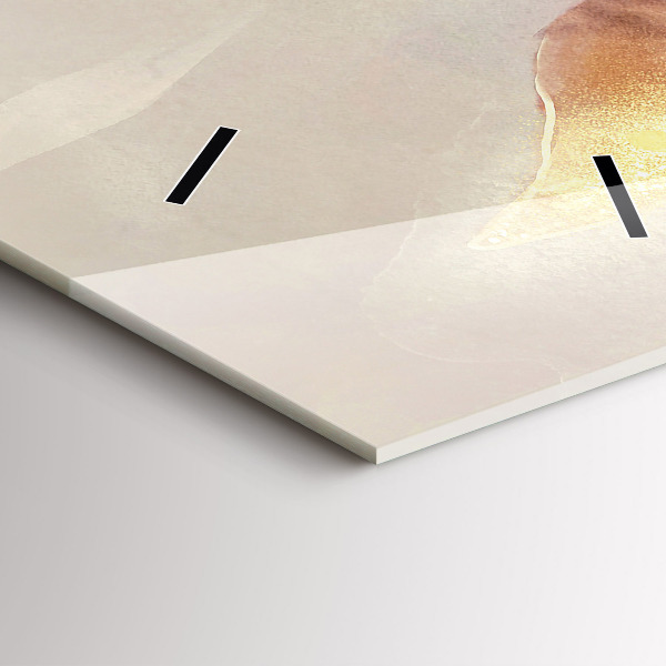 Vertical wall clock Abstract boho leaves