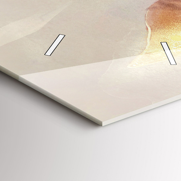 Vertical wall clock Abstract boho leaves