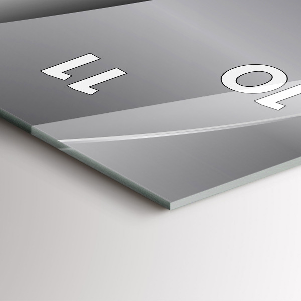 Vertical wall clock Silver abstraction