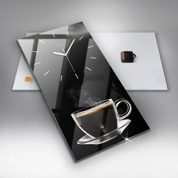 Vertical wall clock Black coffee
