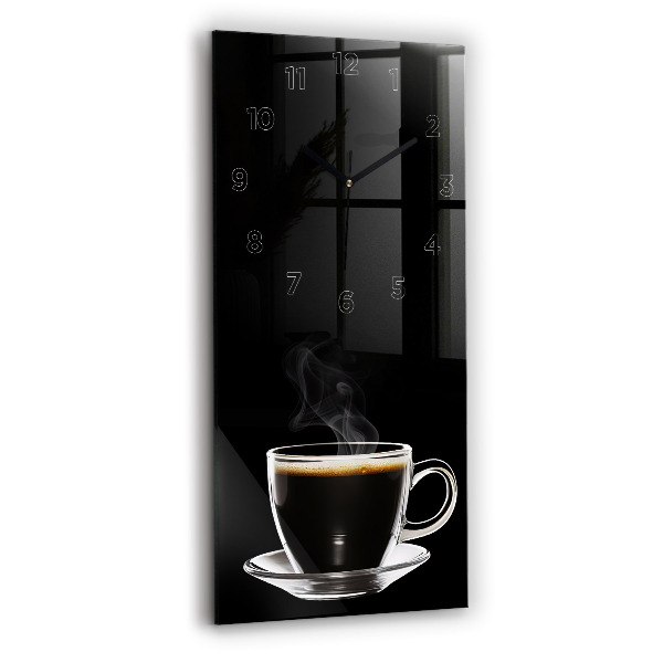 Vertical wall clock Black coffee