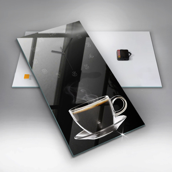 Vertical wall clock Black coffee