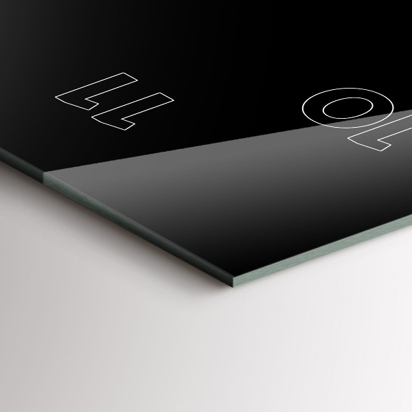 Vertical wall clock A cup of black coffee