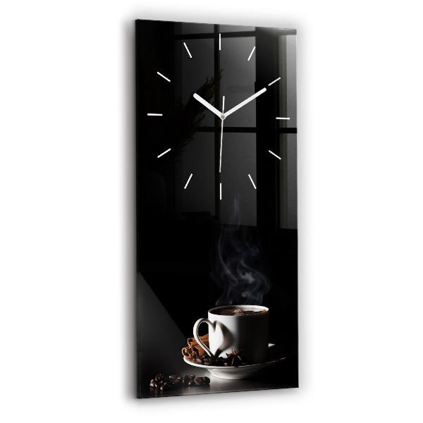 Vertical wall clock A cup of coffee