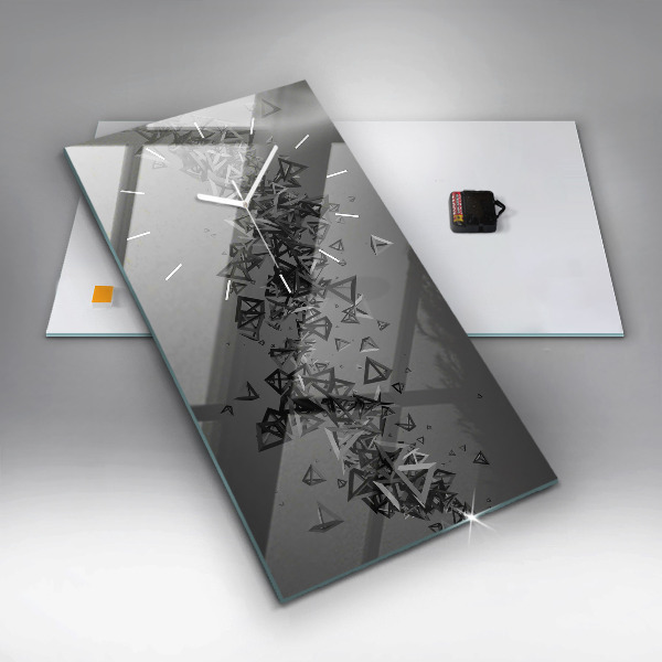 Vertical wall clock Dark abstraction