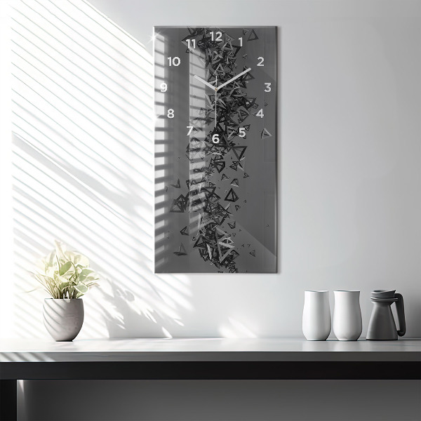 Vertical wall clock Dark abstraction