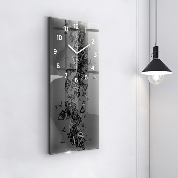 Vertical wall clock Dark abstraction