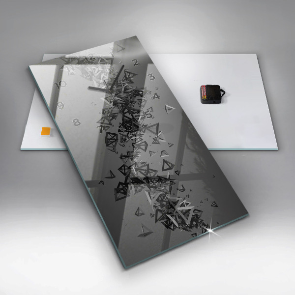 Vertical wall clock Dark abstraction