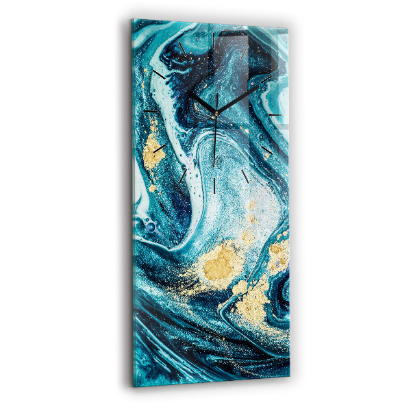 Vertical wall clock Abstract marble