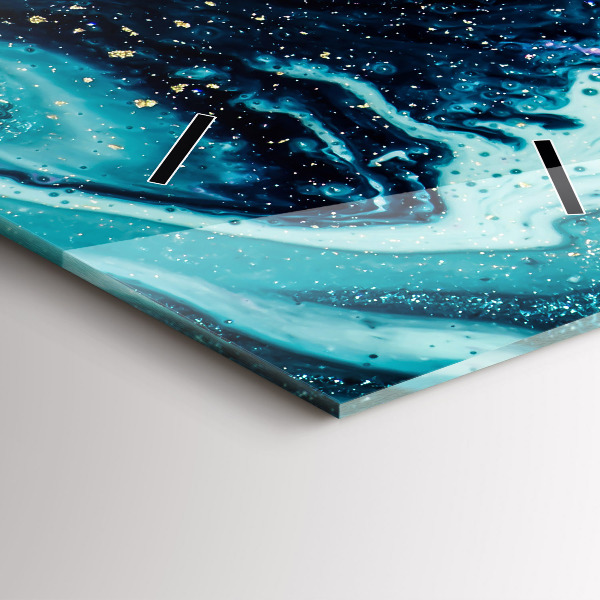 Vertical wall clock Abstract marble