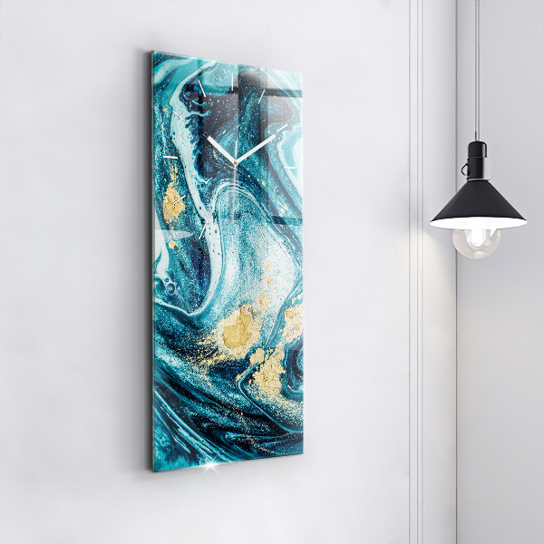 Vertical wall clock Abstract marble