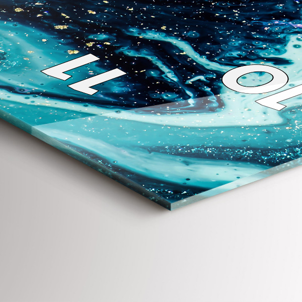 Vertical wall clock Abstract marble