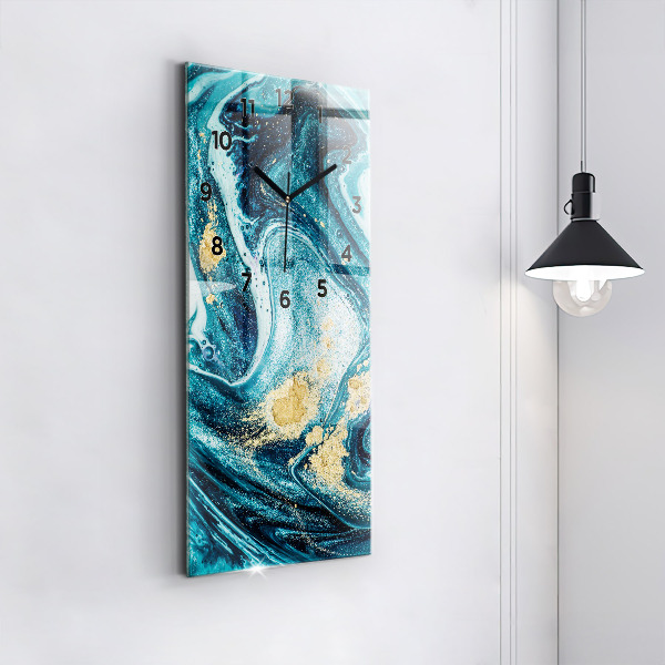 Vertical wall clock Abstract marble