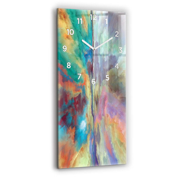 Vertical wall clock Abstract landscape