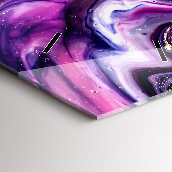 Vertical wall clock Abstract marble