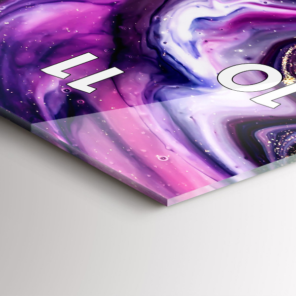 Vertical wall clock Abstract marble