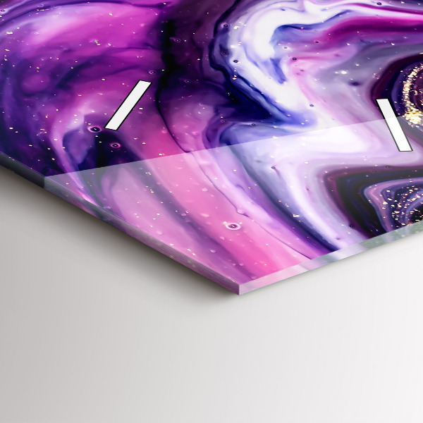 Vertical wall clock Abstract marble