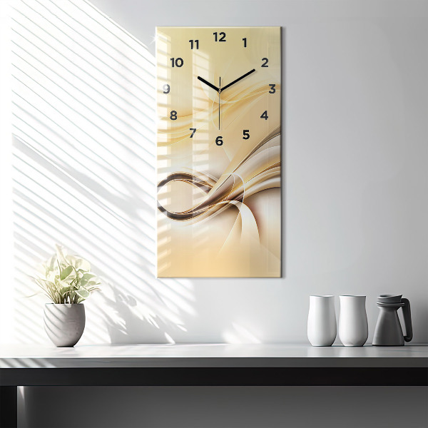 Vertical wall clock Abstraction waves