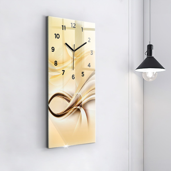 Vertical wall clock Abstraction waves