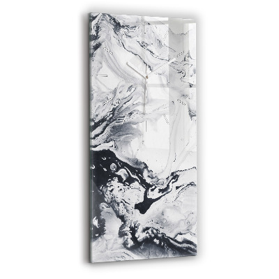 Vertical wall clock Abstract Ink Marble