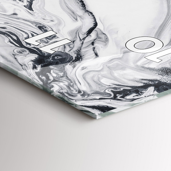 Vertical wall clock Abstract Ink Marble