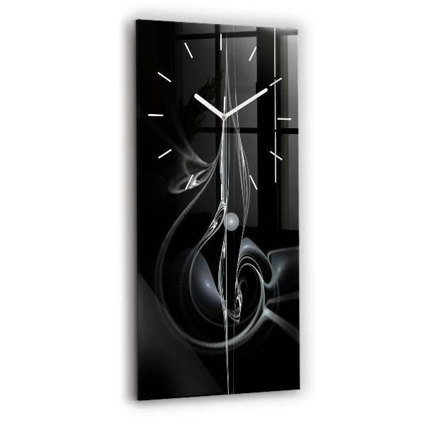 Vertical wall clock Abstract smoke