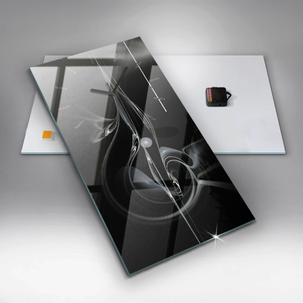 Vertical wall clock Abstract smoke