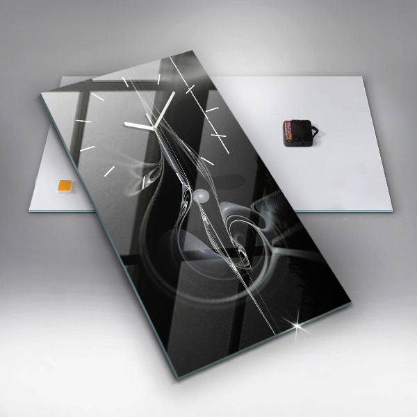 Vertical wall clock Abstract smoke