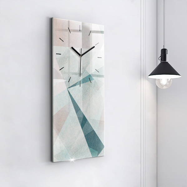 Vertical wall clock Triangles Abstract Texture