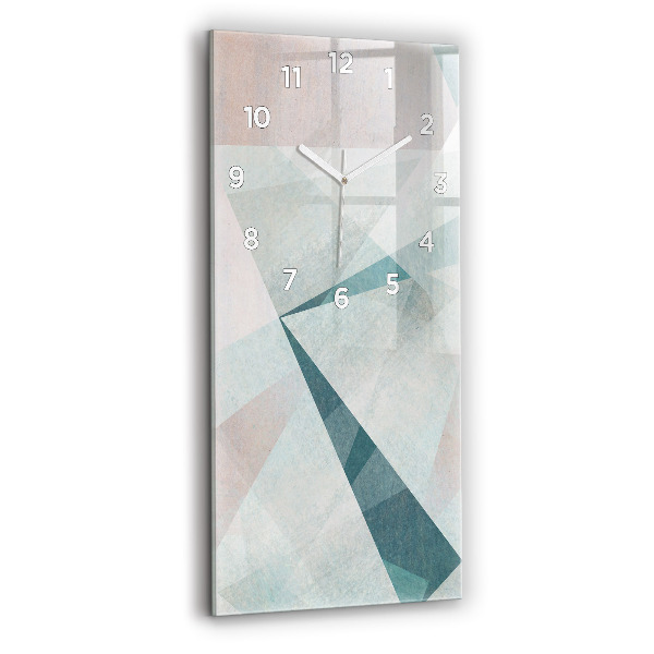 Vertical wall clock Triangles Abstract Texture