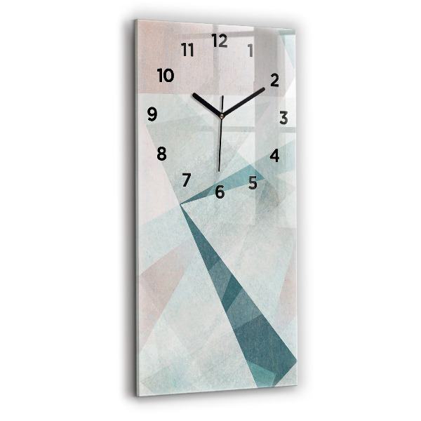 Vertical wall clock Triangles Abstract Texture