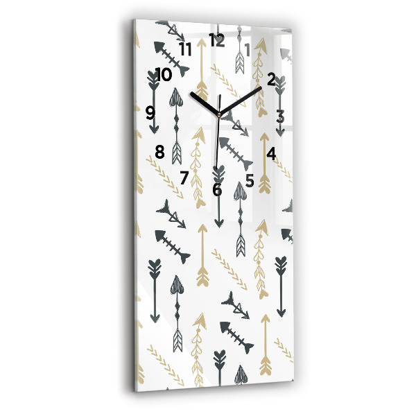 Vertical wall clock Geometric hipster pattern