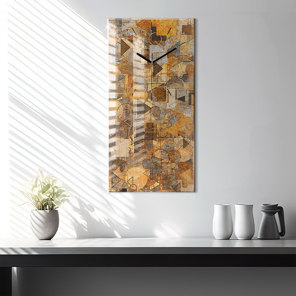 Vertical wall clock Geometric Shapes