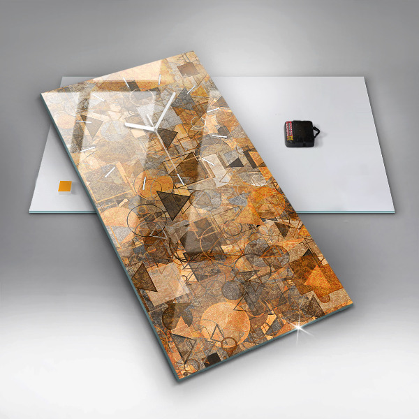 Vertical wall clock Geometric Shapes