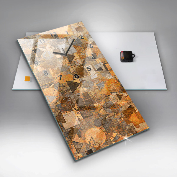 Vertical wall clock Geometric Shapes