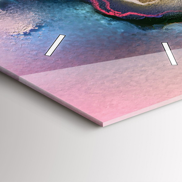 Vertical wall clock Spilled paint