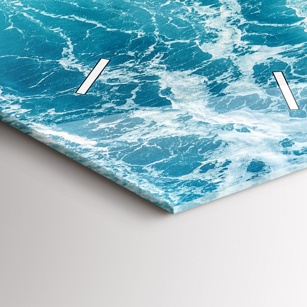 Vertical wall clock Ocean waves