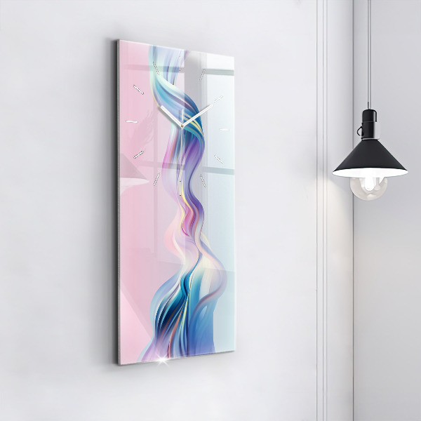 Vertical wall clock Pastel Wave Abstraction