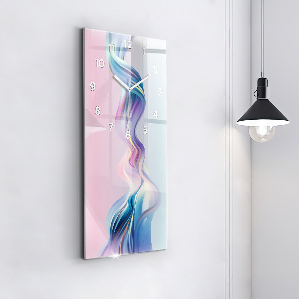 Vertical wall clock Pastel Wave Abstraction
