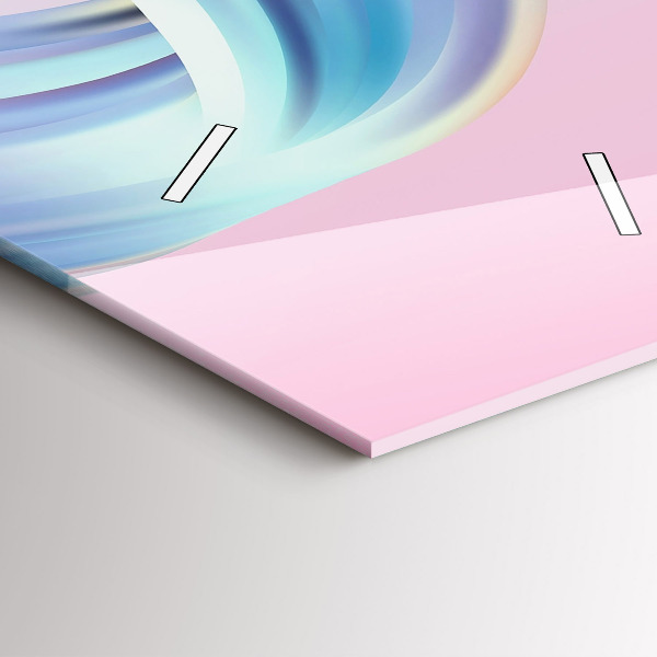 Vertical wall clock Pastel Wave Abstraction