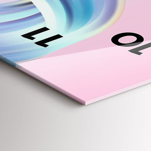 Vertical wall clock Pastel Wave Abstraction