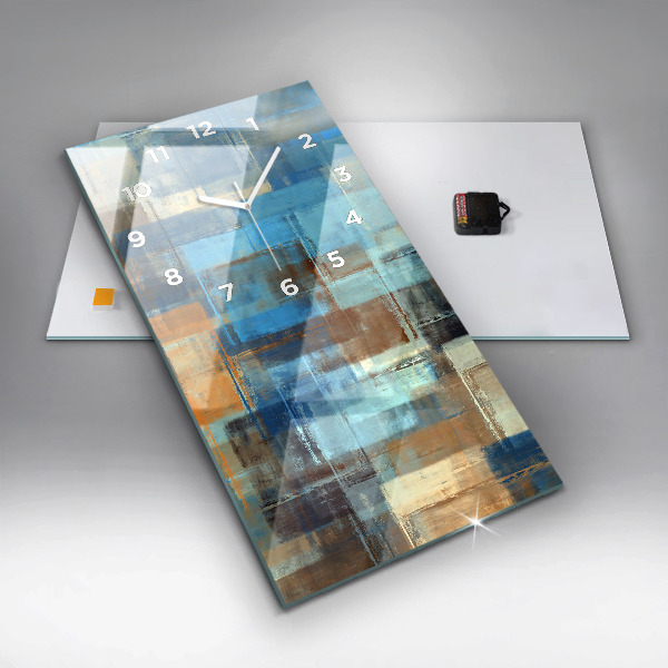 Vertical wall clock Colorful background - abstract