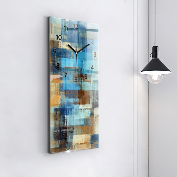 Vertical wall clock Colorful background - abstract
