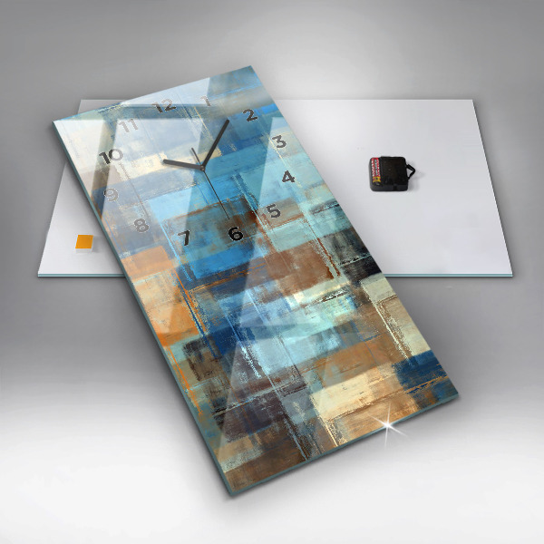 Vertical wall clock Colorful background - abstract