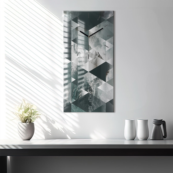 Vertical wall clock Abstract sea waves