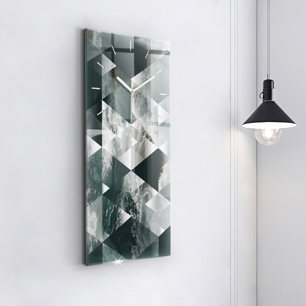 Vertical wall clock Abstract sea waves