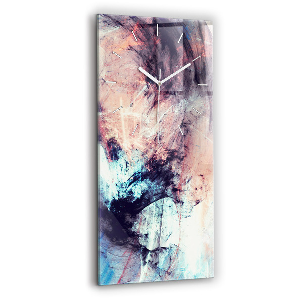 Vertical wall clock Abstract painting