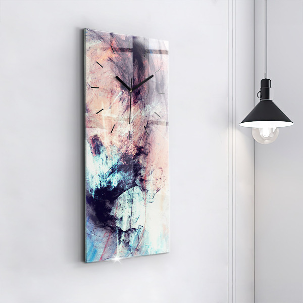 Vertical wall clock Abstract painting