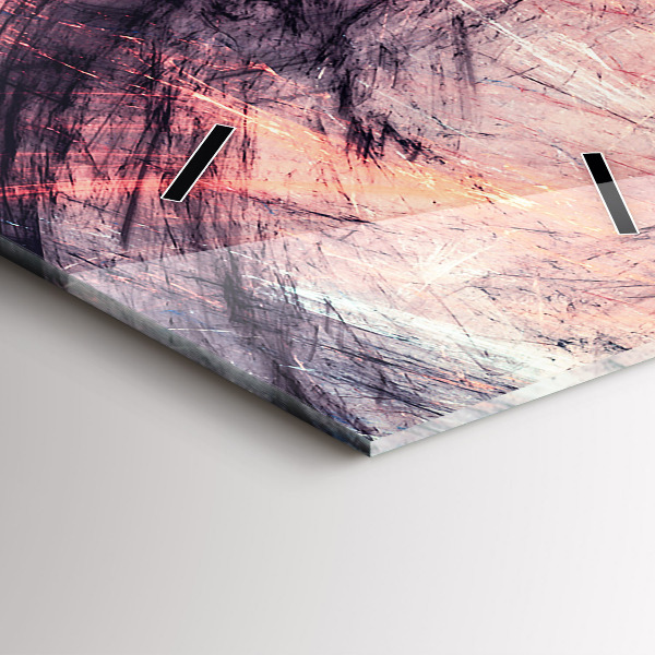 Vertical wall clock Abstract painting