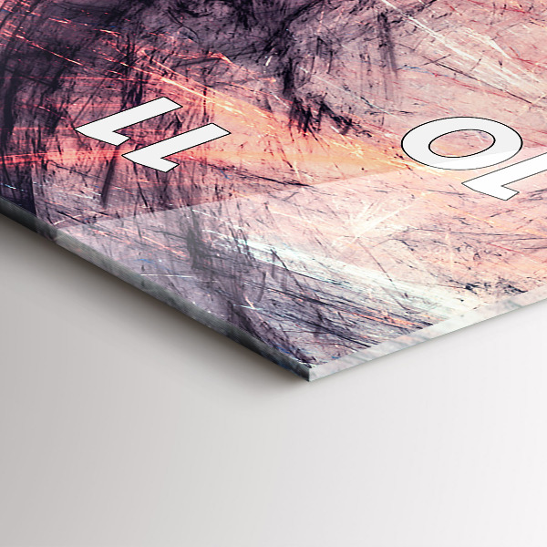 Vertical wall clock Abstract painting